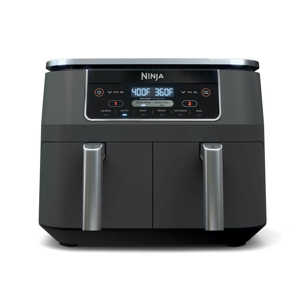 NINJA Foodi 6 qt. 5 in-1 2-Basket Black Air Fryer with DualZone Technology  DZ090 DZ090 - The Home Depot