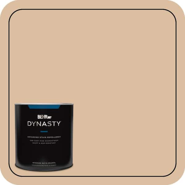 BEHR DYNASTY 1 qt. #PPU4-14 Renoir Bisque Satin Enamel Interior Stain-Blocking Paint & Primer