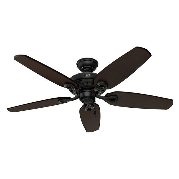 Hunter Fairhaven 52 in. Indoor Basque Black Ceiling Fan with Light