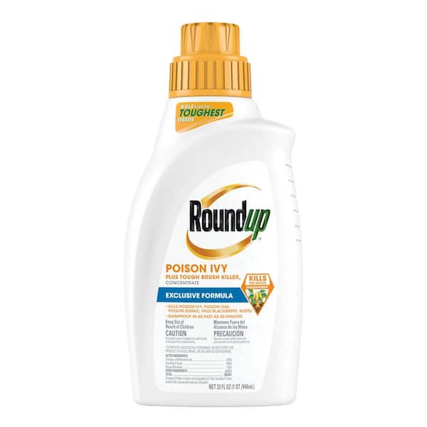 Roundup 32 fl. oz. Poison Ivy Plus Tough Brush Killer Concentrate, Visible Results in Hours