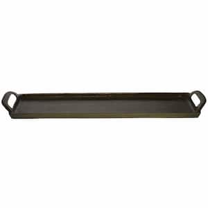 Amelia 5 in. W x 0.75 in. H x 7.5 in. D Rectangle Bronze Cast Metal Dinnerware and Serving Storage