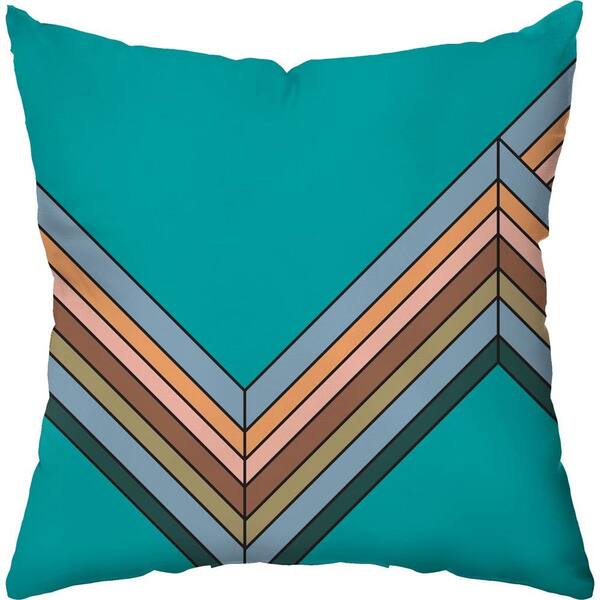Checkerboard Lifestyle 18 in. H x 18 in. D Debbie Cayman Detours Throw Pillow