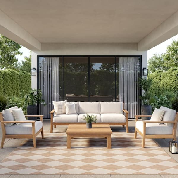 Positano Jute 12 ft. x 12 ft. Diamond Contemporary Square Area Rug