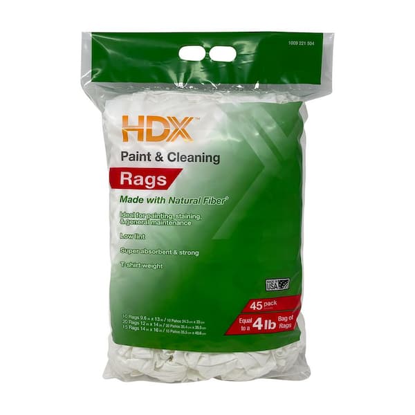 HDX Non Woven Paint and Cleaning Rags (45ct) PFC-00627-45HDX - The Home ...