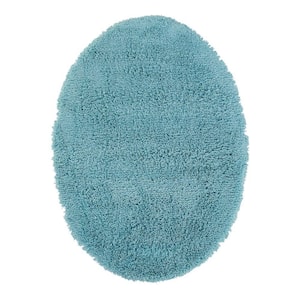 Ultimate Shag Turquoise 5 ft. x 7 ft. Oval Area Rug