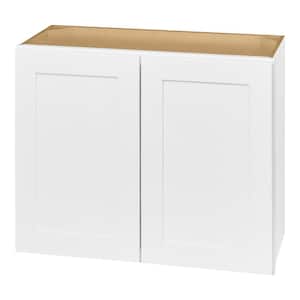 Avondale Shaker Alpine White Quick Assemble Plywood 30 x 24 in Wall Bridge Kitchen Cabinet (30 in W x 24 in H x 12 in D)