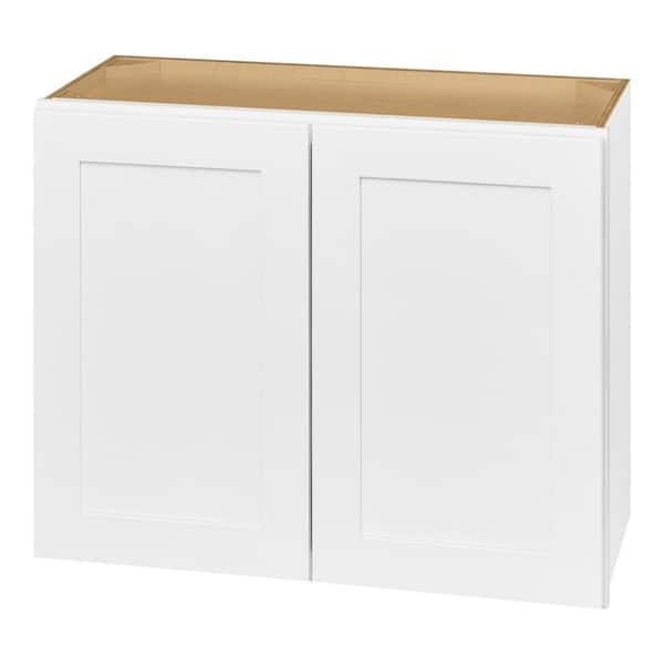 Hampton Bay Avondale 30 in. W x 12 in. D x 24 in. H Ready to Assemble Plywood Shaker Wall Bridge Kitchen Cabinet in Alpine White