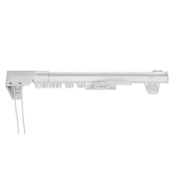 Rod Desyne Heavy Duty 48 in. - 84 in. Traverse Curtain Rod in White