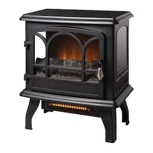 Kingham 400 sq. ft. Panoramic Infrared Electric Stove in Black with Electronic Thermostat