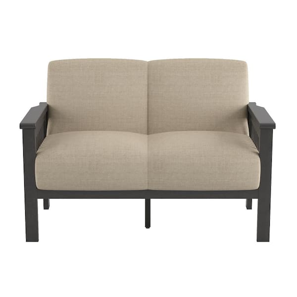 EVERGLADE HOME Copley 49.5 in. Square Arm Polyester Straight in Brown
