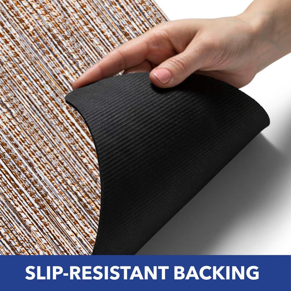 Smooth Step Grey and Gold Houndstooth Utility Mat