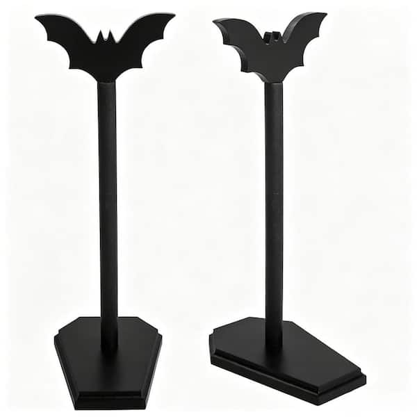 Halloween Gothic Bat Coffin Collection Countertop Stand Matte Black Paper Towel Holder for Kitchen and Bathroom