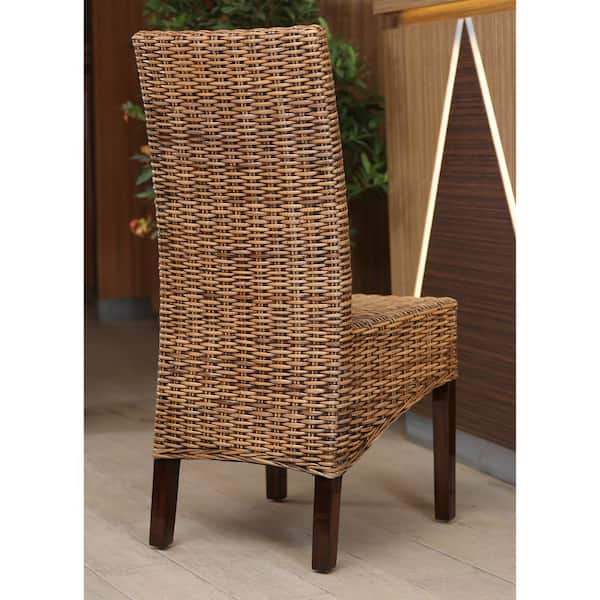 international caravan java rattan mahogany dining chair