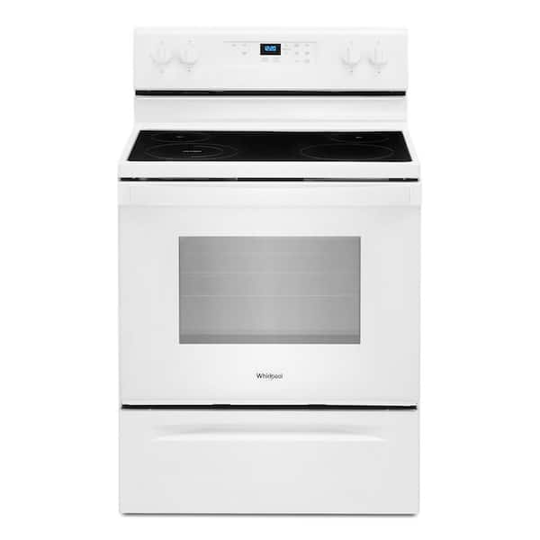 Whirlpool 30 in. 5.3 cu. ft. 4-Burner Electric Range in White with Storage Drawer