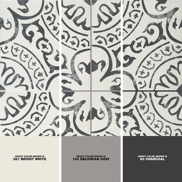 MSI Encaustic Baroque Stamp 8 in. x 8 in. Matte Porcelain Floor