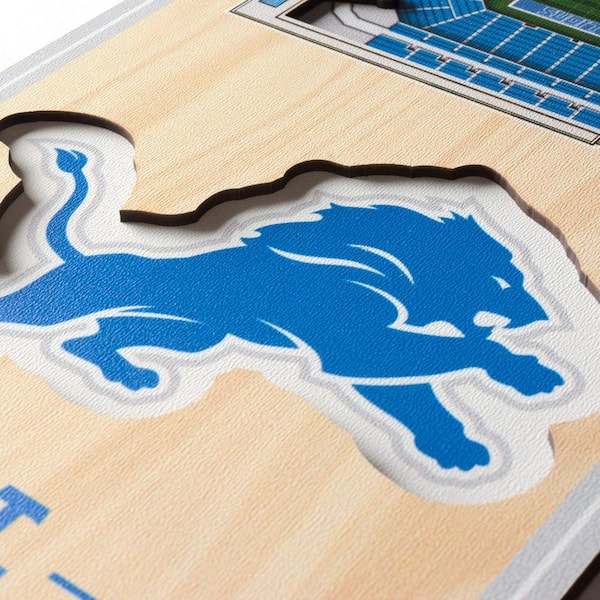 Rico Industries NFL Football Detroit Lions Primary Personalized Metal Street Sign 4 x 15 Home Décor - Bedroom - Office - Man Cave