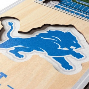 NFL Detroit Lions 6 in. x 19 in. 3D Stadium Banner-Ford Field