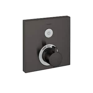 Shower Select 1-Handle Wall Mount Shower Trim Kit in Brushed Black Chrome Valve Not Included