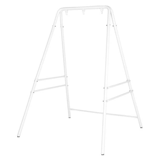 5.9 ft. Hammock Chair Stand Metal Swing Stand Frame, Heavy Duty Hammock Stand for Porch, Garden, White