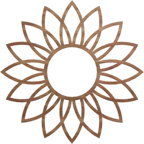 Ekena Millwork 0.25 in. x 38 in. x 38 in. Wood Medallion Moulding