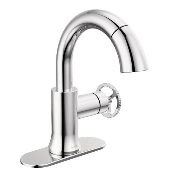 Delta Trinsic Single Handle Single Hole Bathroom Faucet With High Arc Pull Down Spout In Chrome