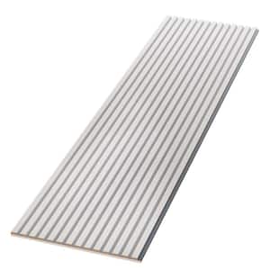 94 in. x 12.6 in. x 0.8 in. Acoustic Vinyl Wall Cladding Siding Board in Double White (Set of 2 piece)