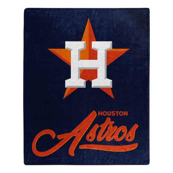 THE NORTHWEST GROUP MLB Astros Signature Raschel  Black Throw Blanket