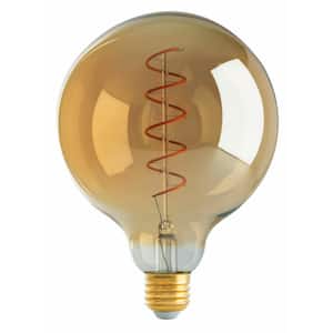 25-Watt Equivalent G40 Transparent Amber 2000K Dimmable Edison LED Light Bulb (6-Pack)