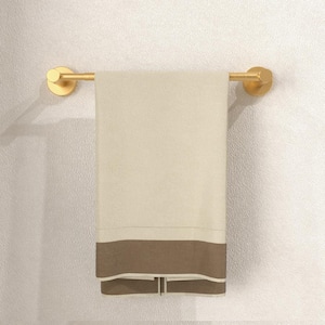 NestPro 16 in. -27 in. Adjustable Expandable Wall Mounted Towel Bar for Bathroom Kitchen in Brushed Gold