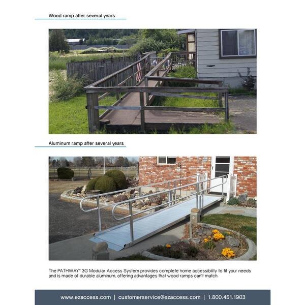 EZ-ACCESS PATHWAY 3G 12 Wheelchair Ramp Kit With Expanded Metal Surface ...