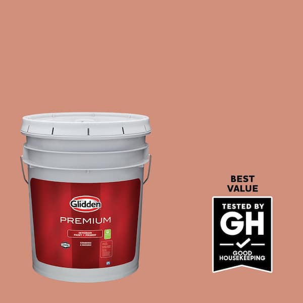 Glidden Premium 1 gal. Orange Essential PPG1063-5 Flat Interior Latex Paint