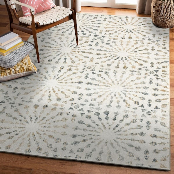 Riverstone Spoole 5 ft. 3 in. x 7 ft. 6 in. White Area Rug