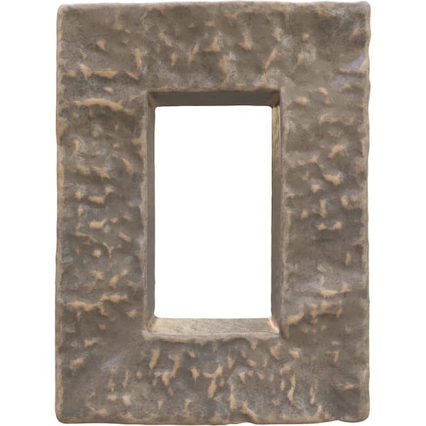 Ekena Millwork 4 in. W x 3 in. D x 7-7/8 in. H Universal Electrical Cover for StoneWall Faux Stone Siding Panels in Cannondale