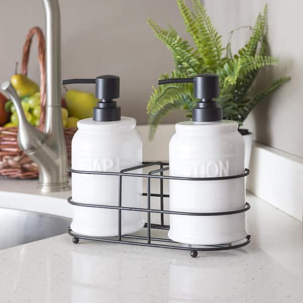 Soap Dispenser, Ceramic Kitchen Dish Soap Bottle, Lotion Dispenser,  Bathroom Decor