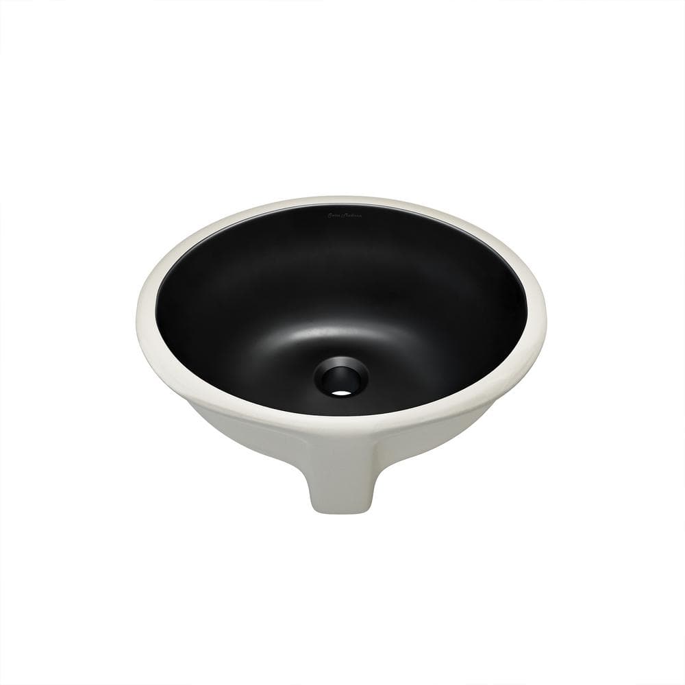 Plaisir 16.5" Matte Black Ceramic Undermount Bathroom Sink