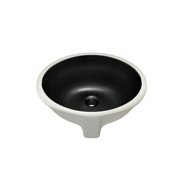 Swiss Madison Plaisir 16.5 in. Ceramic Undermount Bathroom Sink in Matte Black