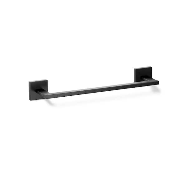 KOHLER Square 12 in. Wall Mounted Towel Bar in Matte Black