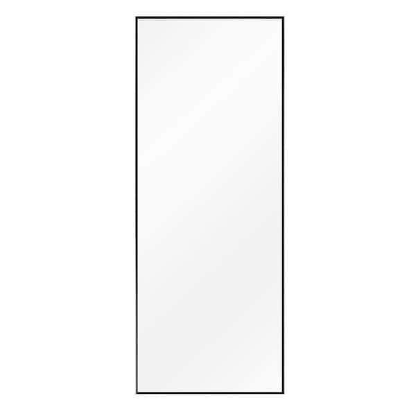 Dovelina 71 in. x 28 in. Oversized Modern Rectangle Metal Black Framed Bathroom Vanity Mirror