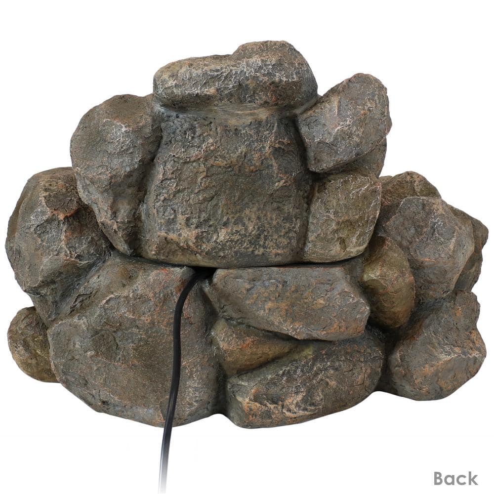 Rocky Ravine 18" Gray Resin Outdoor Water Fountain