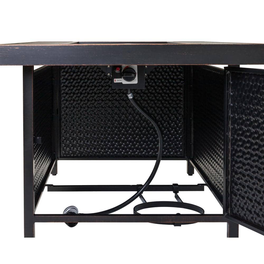 Weyland 50" Bronze Aluminum Gas Fire Pit Table