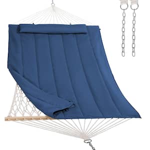 10-15 ft. Portable Hammock With Detachable Pad and Pillow, Dark Blue