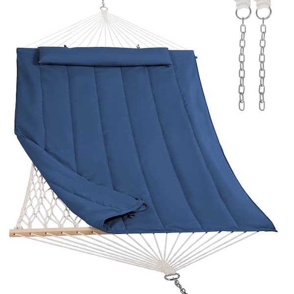 Atesun 10-15 ft. Portable Hammock With Detachable Pad and Pillow, Dark Blue