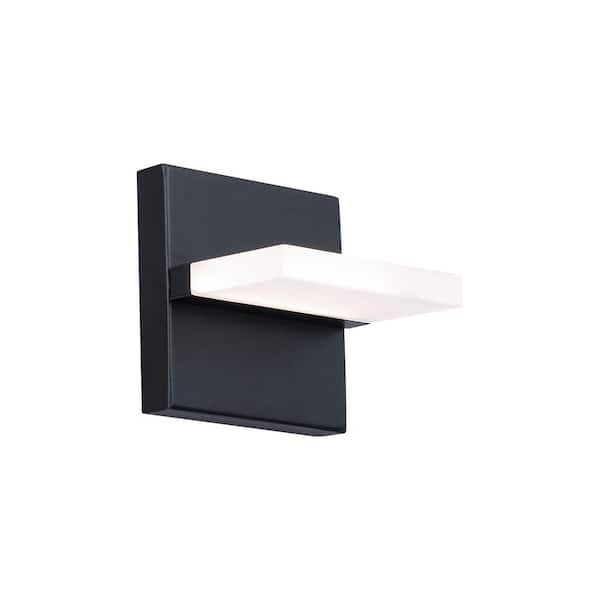 WAC Lighting Oslo 5 in. Black Indoor and Outdoor Hardwired Wall Light 3000K LED