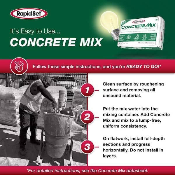 Rapid Set 60 lbs. High-Performance, Rapid-Hardening Concrete Mix