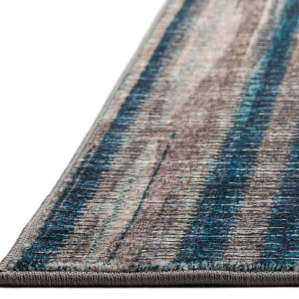 4' Round Brown Ombre Runner Rug