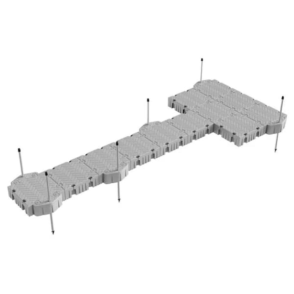 Flexx Flex 32 ft. Platform Floating Dock Package Pipe Guides