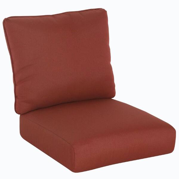 Hampton Bay Tobago 22.5 x 24.3 Outdoor Chair Cushion in Standard Burgundy