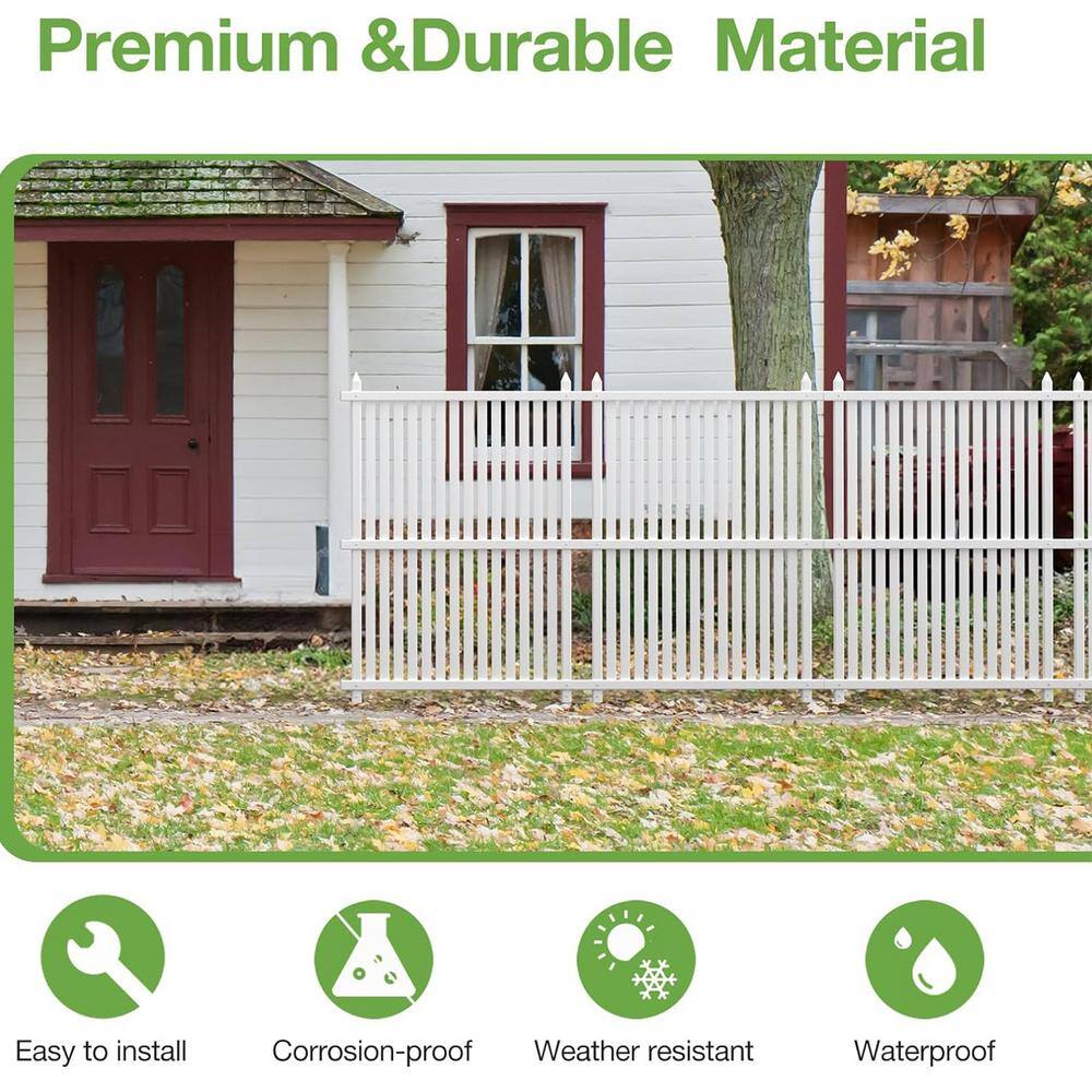 48" White Vinyl Privacy Fence Panels for Outdoor Use