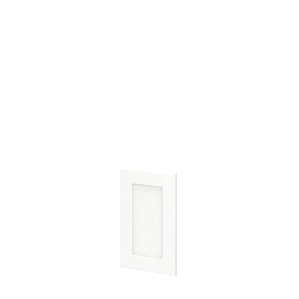 Shaker Partial Overlay 9.88 in. W. x 16 in. H Decorative Door Wall End Panel in Linen White