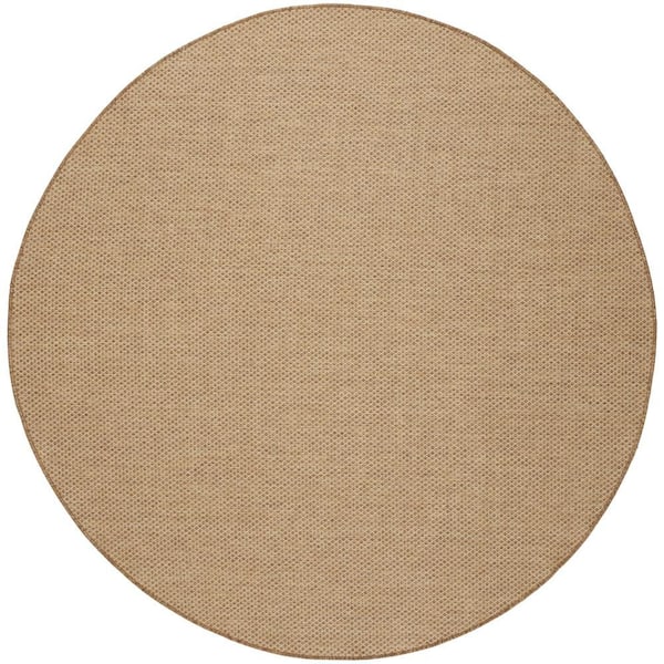 Courtyard Jute 8 ft. Round x 8 ft. All-over design Contemporary Round Area Rug